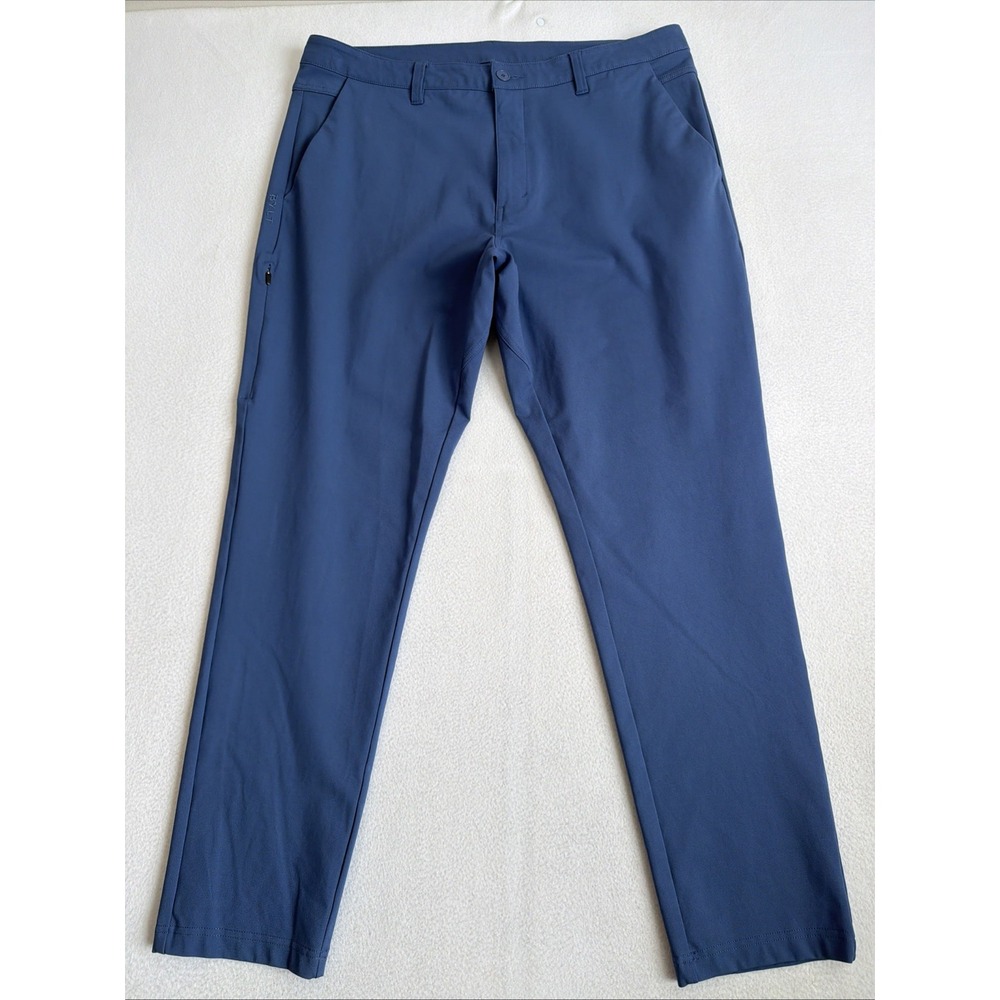 BYLT Everyday 2.0 Chino Pants Men Size 40 Blue Slim Fit Performance Casual
